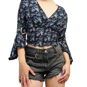 Blue Cropped Blouse​